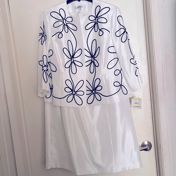 Women's Floral Embroidered Jewel Neck Jacket 18W - Picture 4 of 10